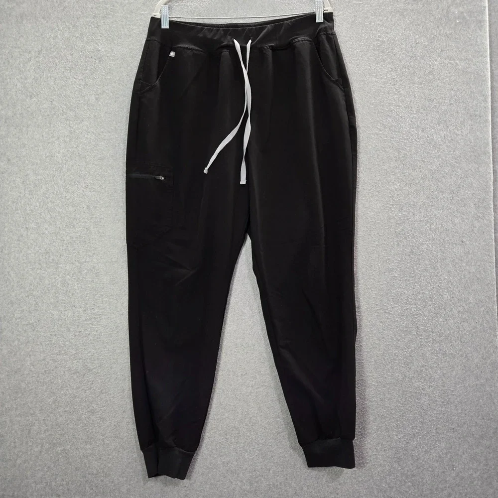 Figs Women Scrub Bottom XL Brown Zamora Jogger Zip Pockets Drawstring READ